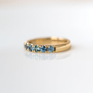 Yellow Gold Montana Sapphire Band