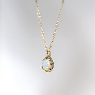 Fire Coral Opal Necklace