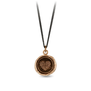 You Live In My Heart Bronze Talisman Necklace