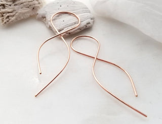 Large Infinity Earrings Rose Gold Filled