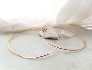 Extra Large Round Hoop Earrings Rose Gold Filled