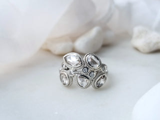 Modern Vintage Rose Cut Diamond Ring