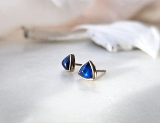 Blue Sapphire Stud Earrings