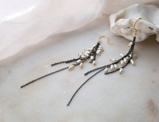 Pearl Fringe Drop Earrings