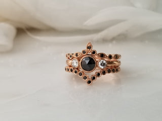 Black and White Diamond Ring