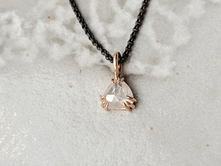 Milky Triangle Diamond Pendant