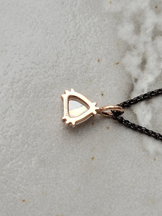 Milky Triangle Diamond Pendant