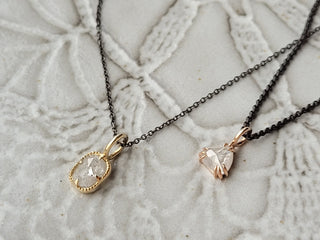 Milky Triangle Diamond Pendant