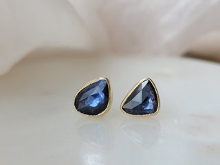 Blue Sapphire Juicy Stud Earrings