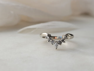 Salt and Pepper Diamond and Marquise Cut Diamond Band