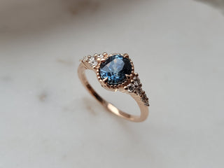 Montana Sapphire and Diamond Ring