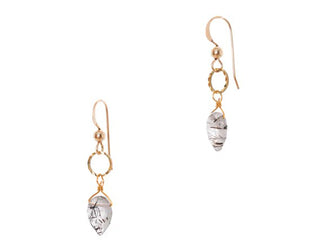 Tourmilated Quartz Bia Earrings