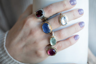 Juicy Gem Concept Rhodolite Garnet Ring