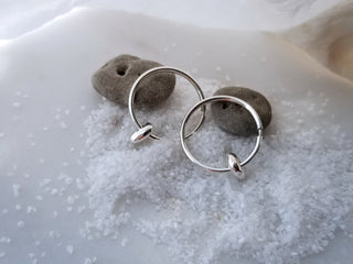 Sterling Silver Chip Hoops