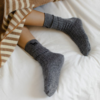 Everyday Alpaca Socks - Granite - L-XL