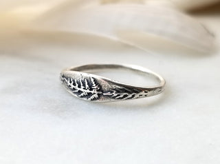 Sterling Silver "Fern" Botanical Ring