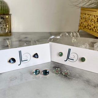 Blue Sapphire Juicy Stud Earrings