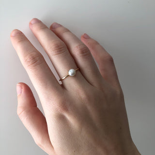 14K Gold-Filled Pearl Stacking Ring