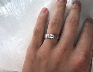 Tension Diamond Engagement Ring
