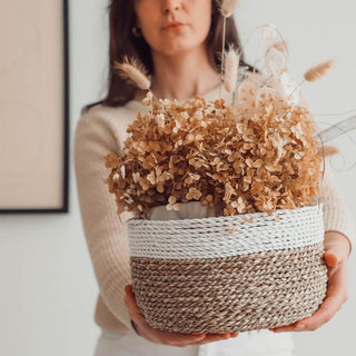 Bowl Baskets - White/Natural