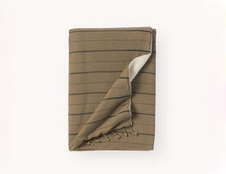 Fleece Lined Irena Throw - Bark