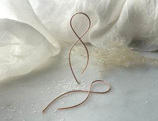 Large Infinity Earrings Rose Gold Filled