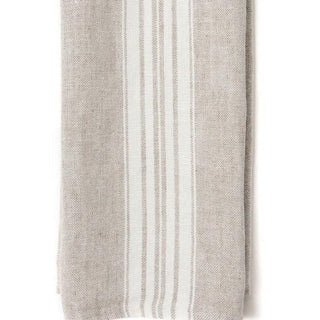 Maison Bath Towel, Beige/White Stripe