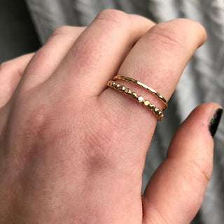 14K Gold-Filled Prism Single Stacking Bands