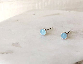 Strut Jewelry 14K Gold Filled Mini Aquamarine Studs