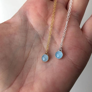 Sterling Silver Petite Gemstone Necklace