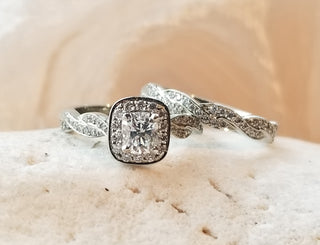 Twisted Diamond Engagement Ring