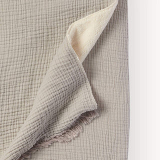Fleece Lined Crinkle Throw - Grey