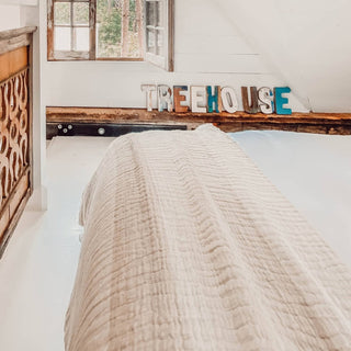 Linen Crinkle Cotton Throw