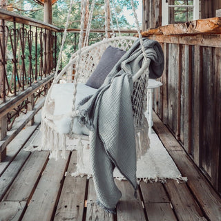 Crinkle Throw - Grey