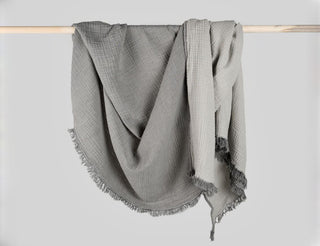 Crinkle Throw - Grey