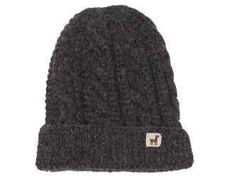 Hand-Knit Alpaca Toque - Charcoal