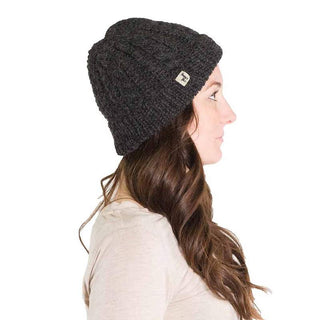 Hand-Knit Alpaca Toque - Charcoal