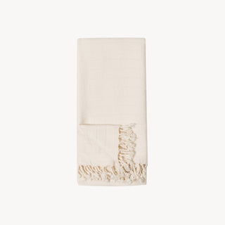 Bamboo Striped Turkish Towel - Cream