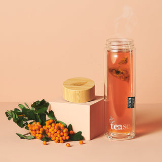 3 in 1 Sustainable Glass and Bamboo Tea Tumbler