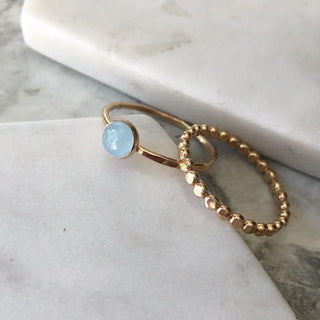 Strut Jewelry 14K Gold-Filled Aquamarine Stacking Ring
