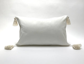 Pi'lo Large Velvet Pillow with Tassels -damaged