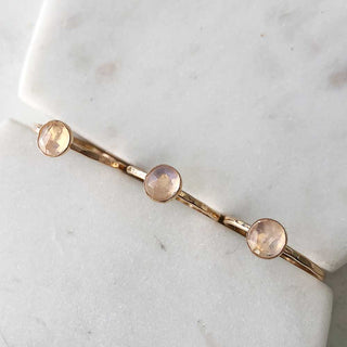 14K Gold-Filled Rainbow Moonstone Stacking Ring