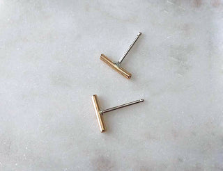 14K Gold-Filled and Silver Stick Studs