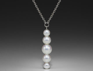 Surge Silver Pearl Pendant Small