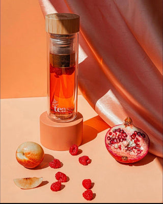 3 in 1 Sustainable Glass and Bamboo Tea Tumbler