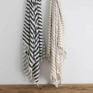 Zebra Bamboo Turkish Towel - Beige