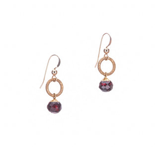 Garnet Droplet Earrings