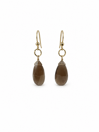 Chocolate Moonstone Stone Earrings