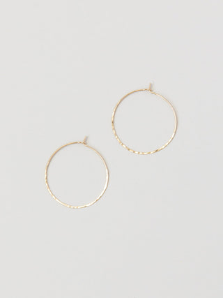 Hammered 1.5" Hoop Earrings