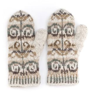 Natalia Wool Mittens - Light Natural